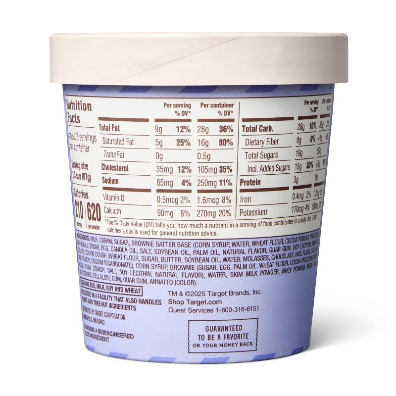 slide 2 of 3, Brownie Cookie Dough Ice Cream - 16oz - Favorite Day™, 16 oz