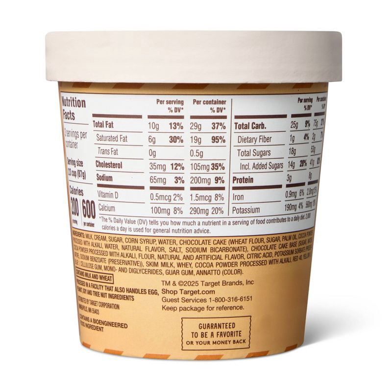 slide 2 of 3, Chocolate Cake Ice Cream - 16oz - Favorite Day™, 16 oz