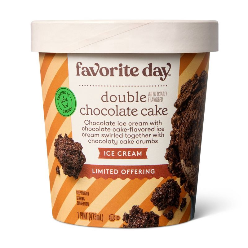 slide 1 of 3, Chocolate Cake Ice Cream - 16oz - Favorite Day™, 16 oz