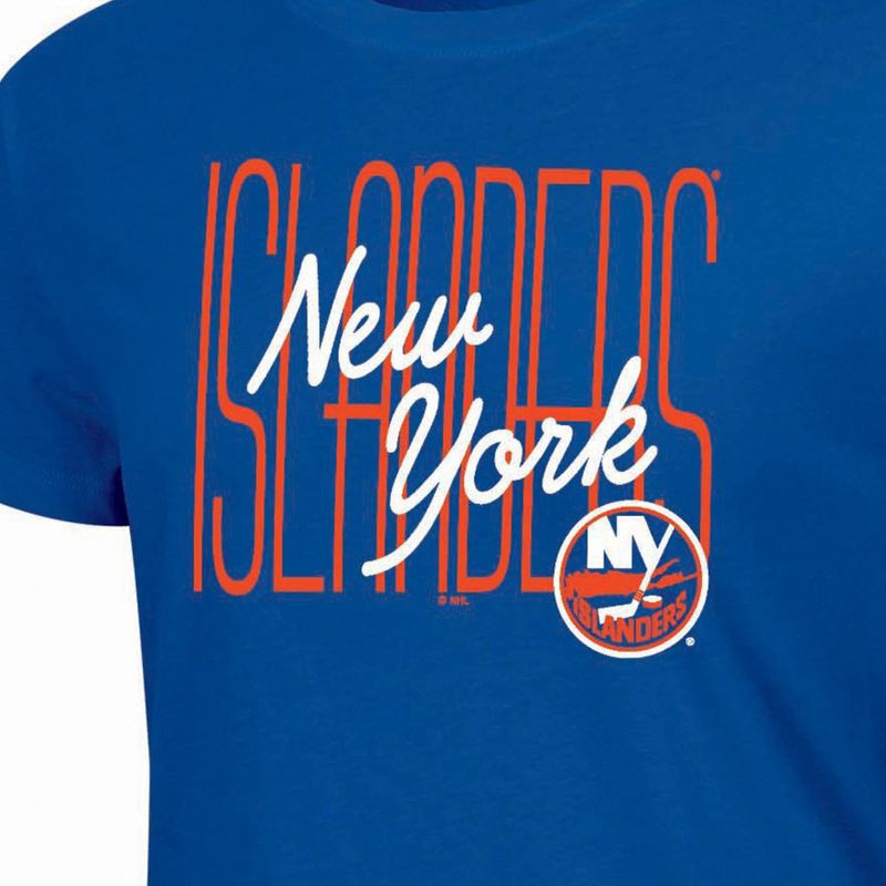 slide 3 of 3, NHL New York Islanders Women's Short Sleeve T-Shirt - S, 1 ct