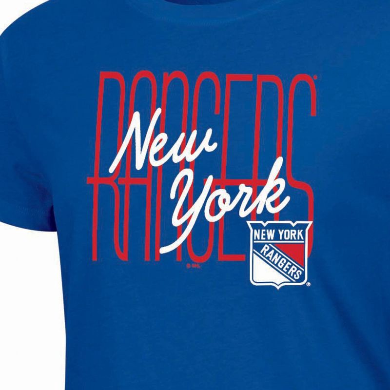 slide 3 of 3, NHL New York Rangers Women's Short Sleeve T-Shirt - M, 1 ct