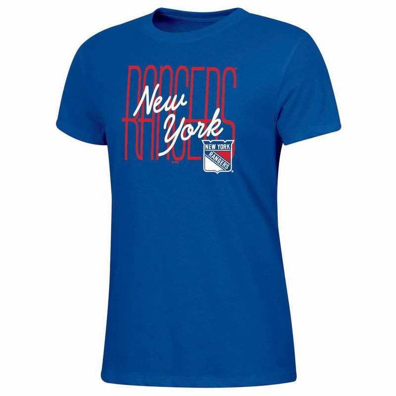 slide 1 of 3, NHL New York Rangers Women's Short Sleeve T-Shirt - L, 1 ct