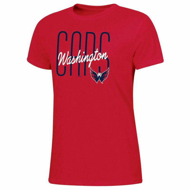 slide 1 of 3, NHL Washington Capitals Women's Short Sleeve T-Shirt - M, 1 ct