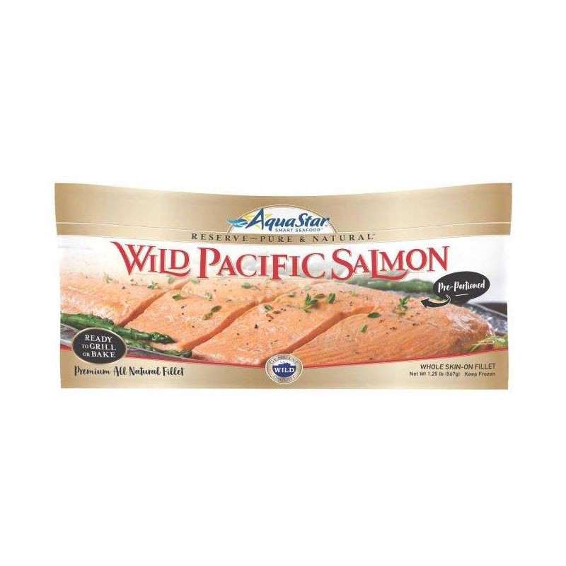 slide 1 of 3, Aqua Star Frozen Wild Pacific Salmon - 20oz, 20 oz