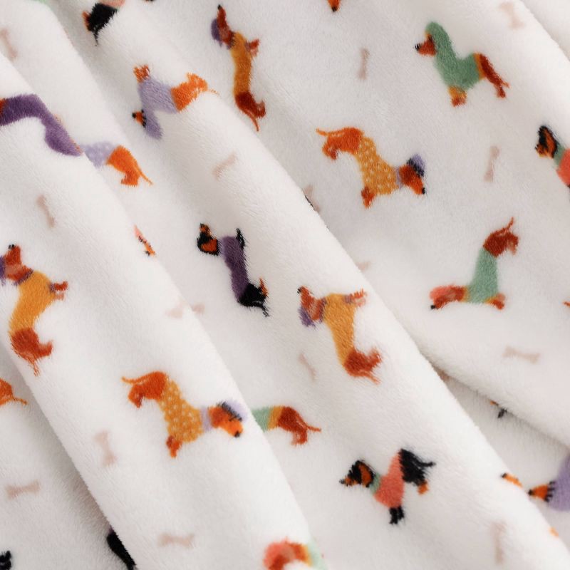 slide 3 of 4, Novelty Recycled Printed Dogs Plush Throw Blanket, 1 ct