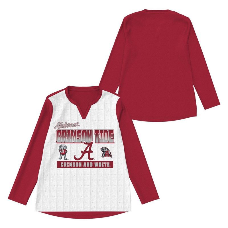slide 1 of 3, NCAA Alabama Crimson Tide Girls' Long Sleeve Fashion T-Shirt - XS, 1 ct