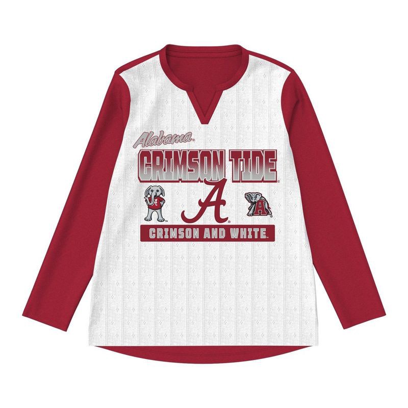 slide 2 of 3, NCAA Alabama Crimson Tide Girls' Long Sleeve Fashion T-Shirt - M, 1 ct