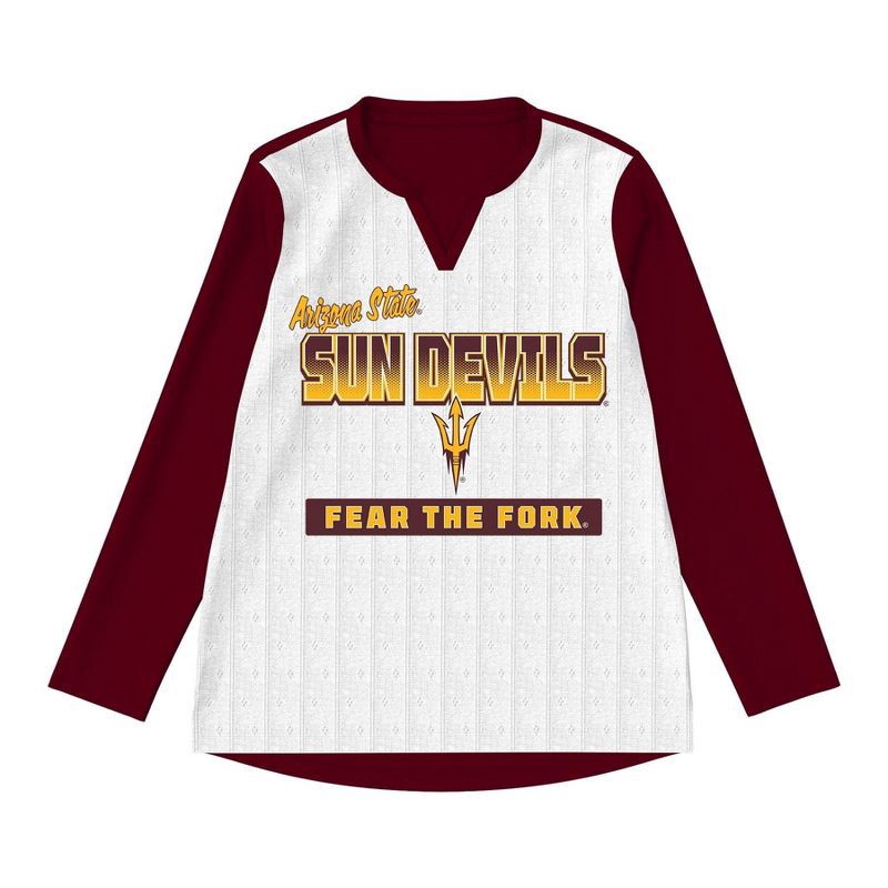 slide 2 of 3, NCAA Arizona State Sun Devils Girls' Long Sleeve Fashion T-Shirt - S, 1 ct