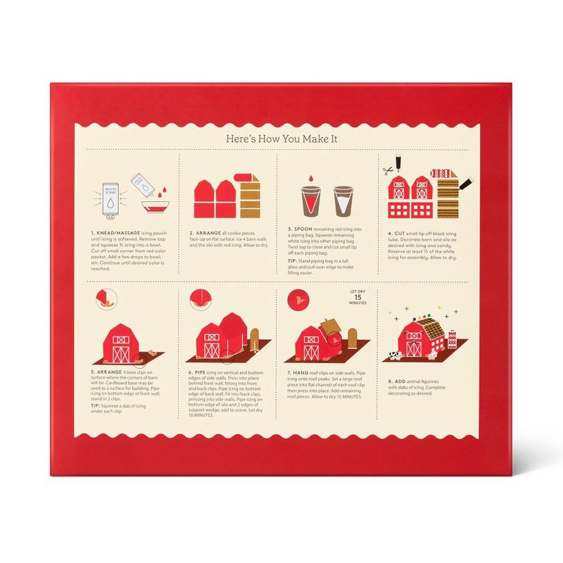 slide 3 of 5, Christmas Barn Gingerbread Cookie Kit - 29.9oz - Favorite Day™, 29.9 oz