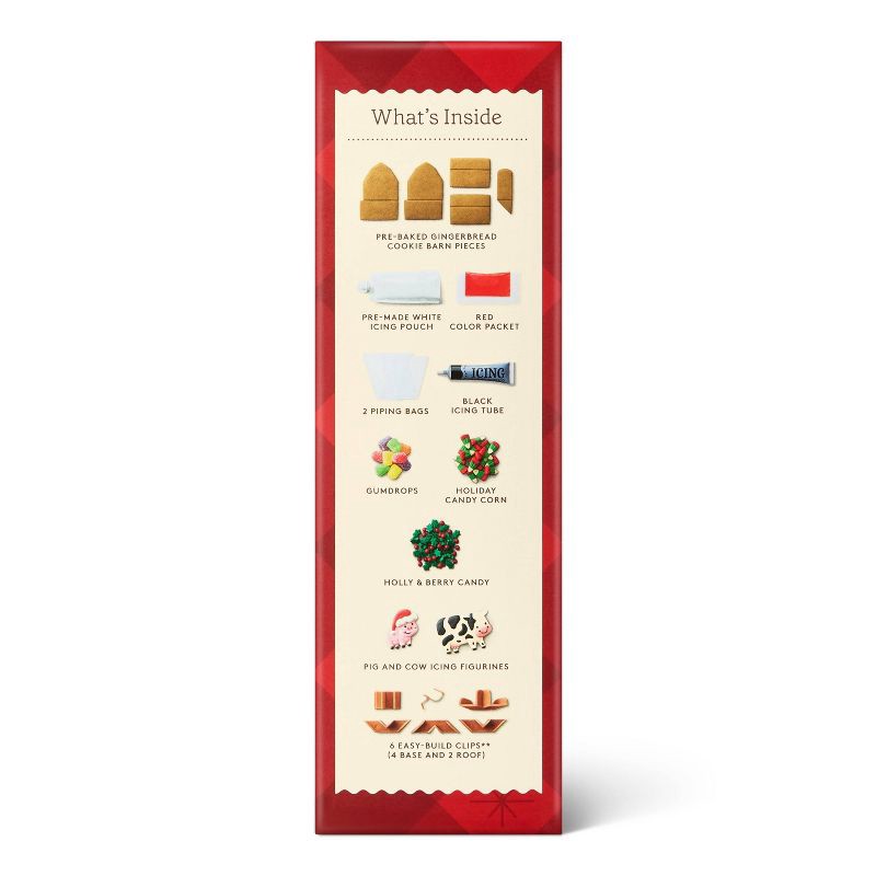 slide 4 of 5, Christmas Barn Gingerbread Cookie Kit - 29.9oz - Favorite Day™, 29.9 oz