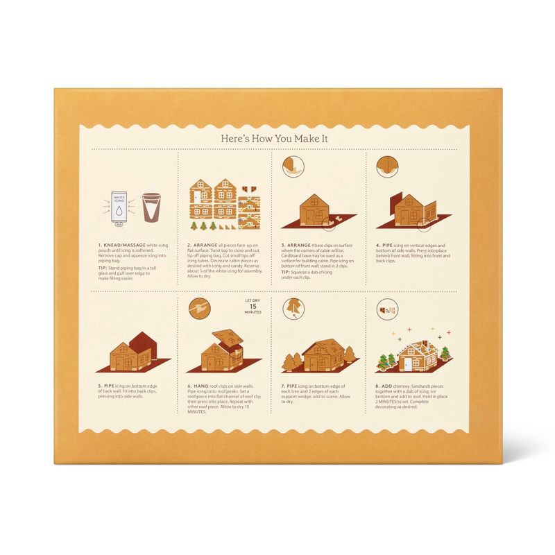 slide 3 of 5, Christmas Log Cabin Gingerbread Cookie Kit - 28.66oz - Favorite Day™, 28.66 oz