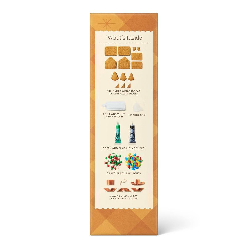 slide 4 of 5, Christmas Log Cabin Gingerbread Cookie Kit - 28.66oz - Favorite Day™, 28.66 oz