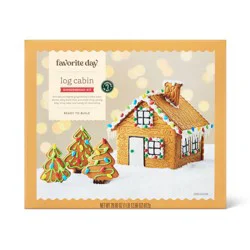 Christmas Log Cabin Gingerbread Cookie Kit - 28.66oz - Favorite Day™