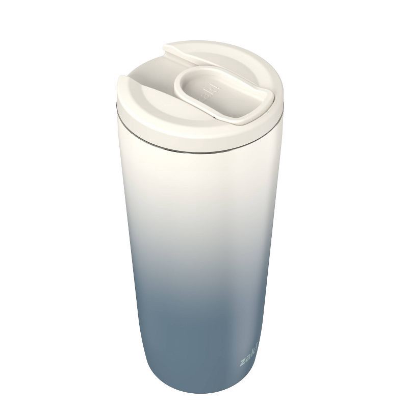 slide 6 of 6, Zak Designs 20 fl oz Stainless Steel Vacuum Serenity Tumbler with Slide Lid Lake Cream Ombre, 20 fl oz