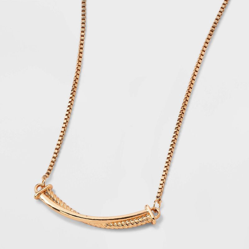 slide 1 of 4, Chain Necklace - A New Day™ Gold, 1 ct