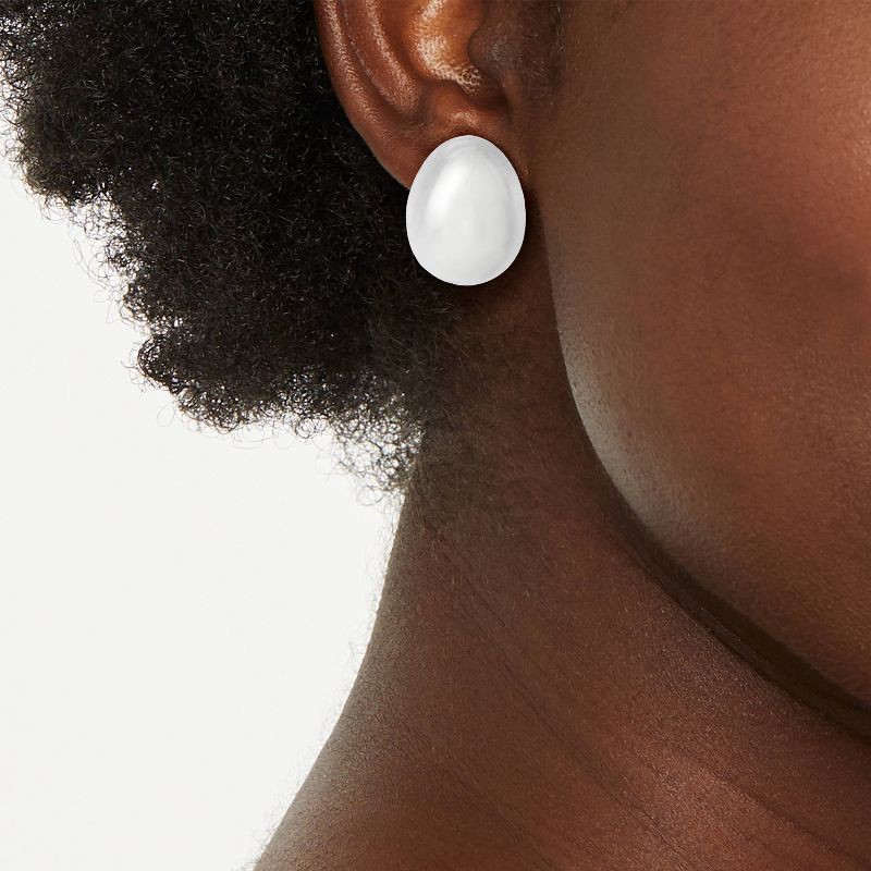 slide 2 of 3, Rhodium Nugget Earrings - A New Day™ Silver, 1 ct