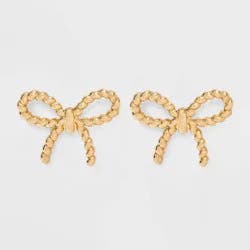 Simple Bow Earrings - A New Day™ Gold