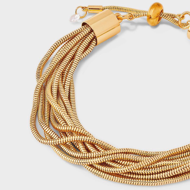 slide 4 of 4, Multi-Strand Bohemian Pull Bracelet - A New Day™ Gold, 1 ct