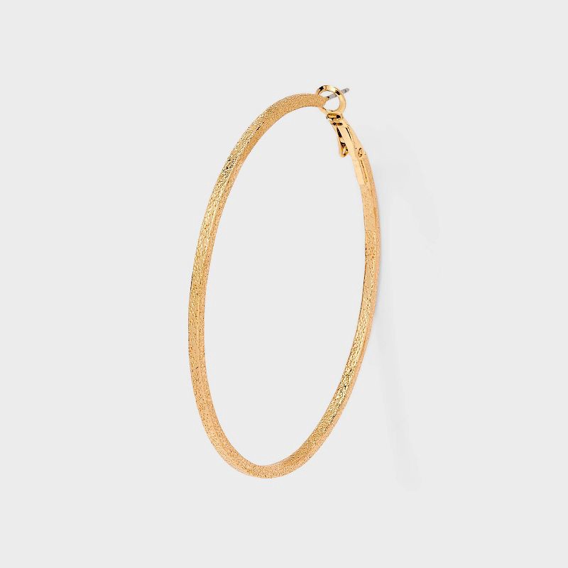 slide 2 of 3, Classic Thin Hoop Earring Set 3pc - A New Day™ Gold, 3 ct