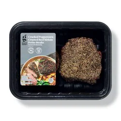Fresh Cracked Peppercorn Crusted Beef Sirloin Petite Steak - 16oz - Good & Gather™