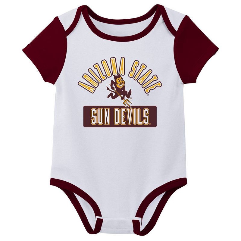 slide 3 of 4, NCAA Arizona State Sun Devils Infant Boys' 3pk Bodysuit - 6-9M, 3 ct