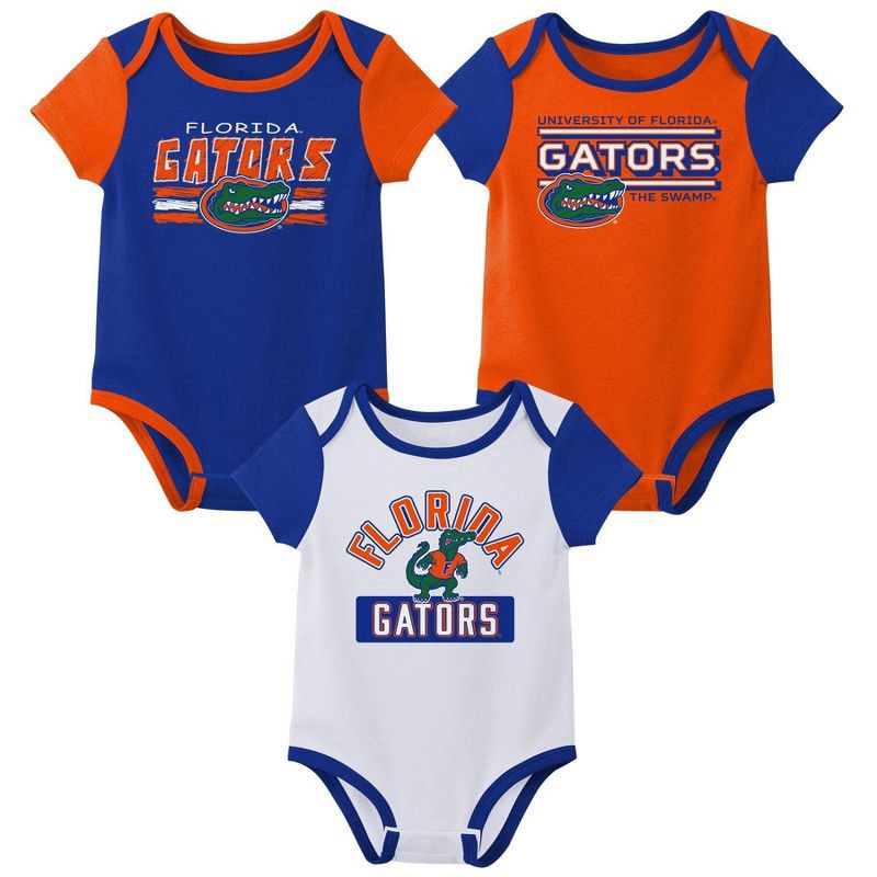 slide 1 of 4, NCAA Florida Gators Infant Boys' 3pk Bodysuit - 3-6M, 3 ct