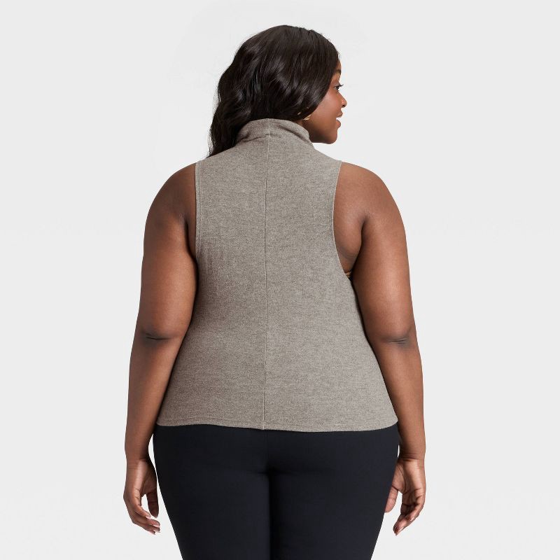 slide 2 of 3, Women's Brushed Microfleece Tank Top - A New Day™ Gray XXL, 1 ct