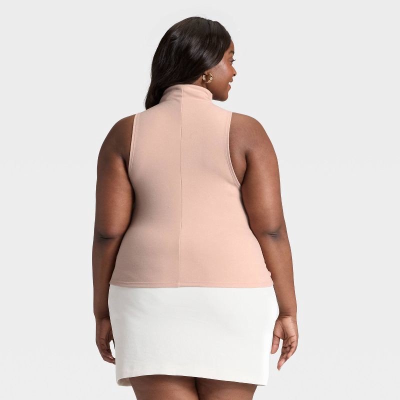 slide 2 of 3, Women's Brushed Microfleece Tank Top - A New Day™ Pink XXL, 1 ct