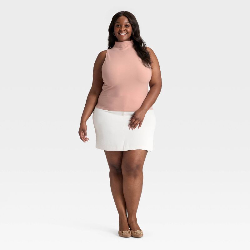 slide 3 of 3, Women's Brushed Microfleece Tank Top - A New Day™ Pink XXL, 1 ct