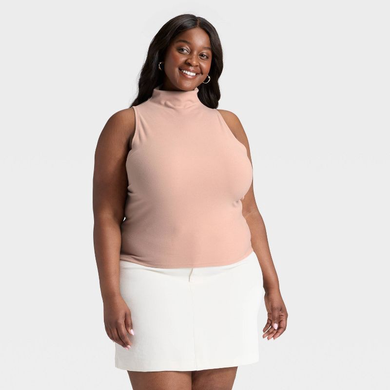 slide 1 of 3, Women's Brushed Microfleece Tank Top - A New Day™ Pink XXL, 1 ct