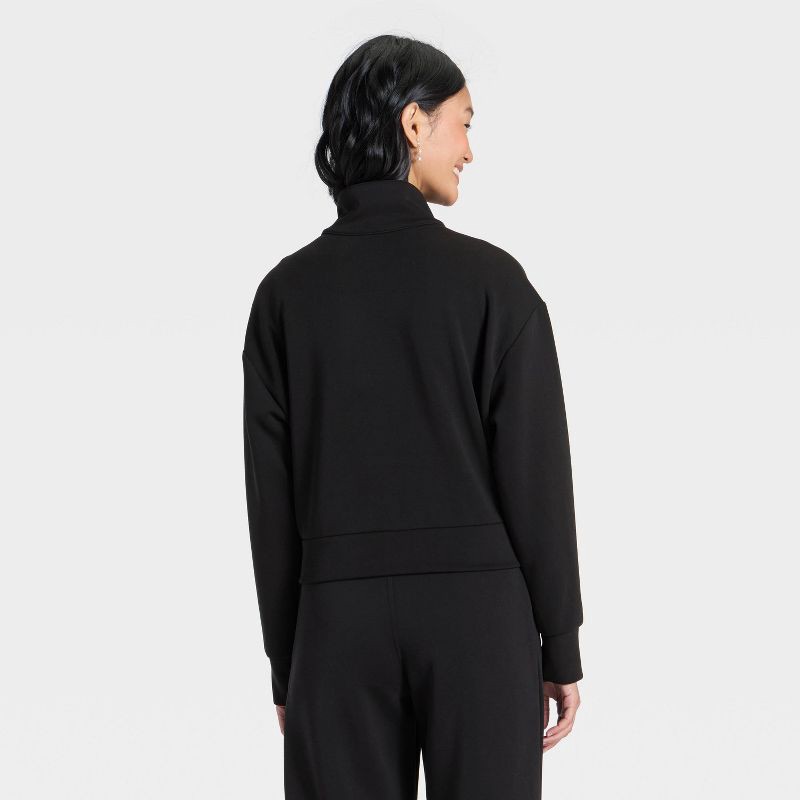slide 2 of 4, Women's Sandwash Zip-Up - A New Day™ Black XL, 1 ct