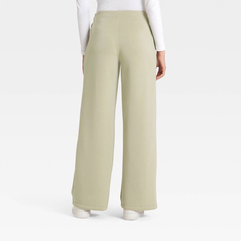slide 2 of 3, Women's High-Rise Sandwash Pull-On Pants - A New Day™ Light Green XS, 1 ct