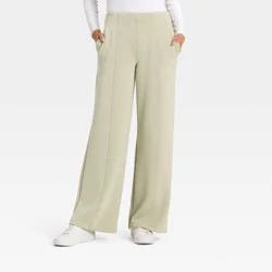 Women's High-Rise Sandwash Pull-On Pants - A New Day™ Light Green M