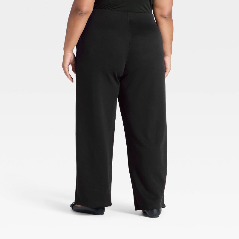 slide 2 of 3, Women's High-Rise Sandwash Pull-On Pants - A New Day™ Black XXL, 1 ct