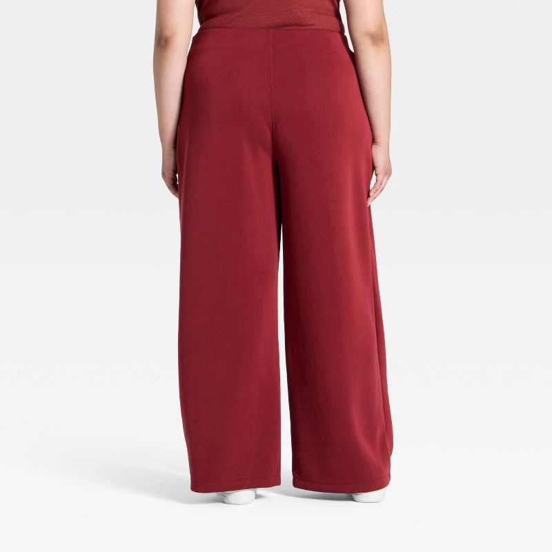 slide 2 of 3, Women's High-Rise Sandwash Pull-On Pants - A New Day™ Maroon XL, 1 ct