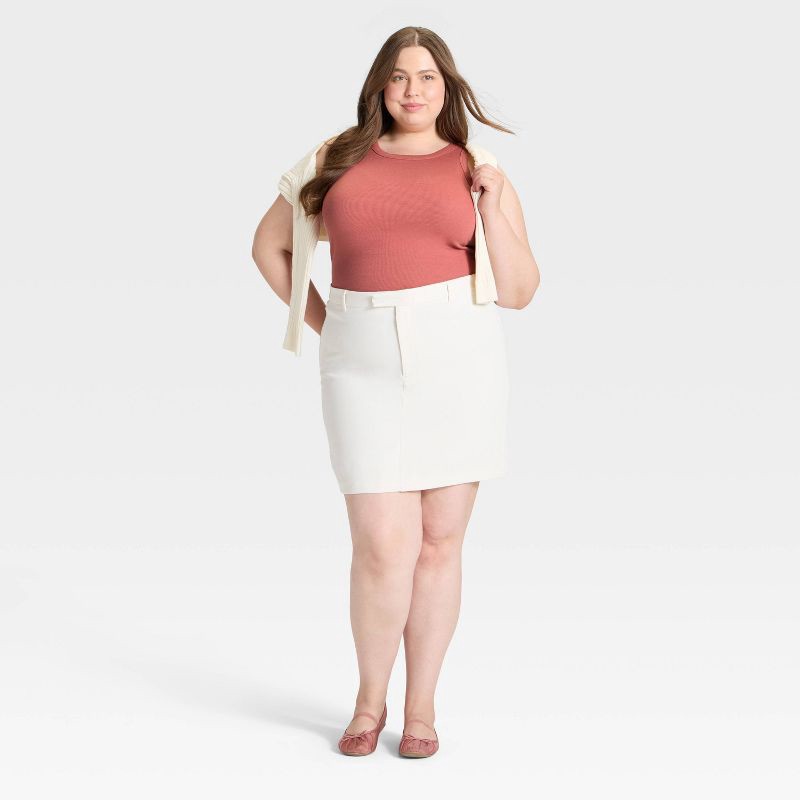 slide 3 of 4, Women's Slim Fit Ribbed Tank Top - A New Day™ Pink XXL, 1 ct