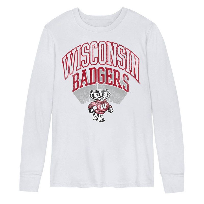 slide 2 of 3, NCAA Wisconsin Badgers Toddler Boys' Long Sleeve T-Shirt - 3T, 1 ct