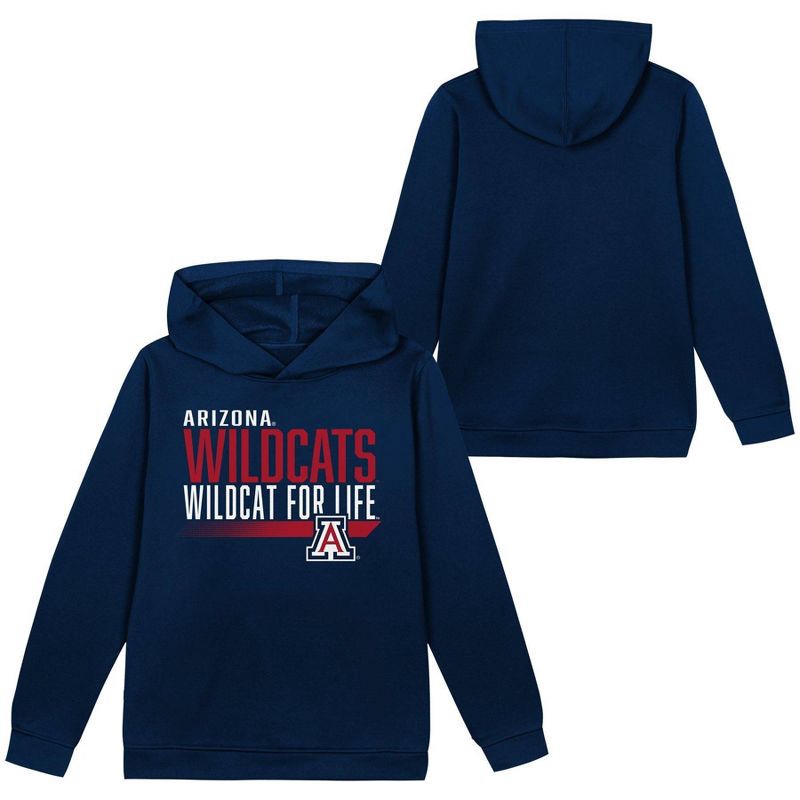 slide 1 of 3, NCAA Arizona Wildcats Toddler Boys' Poly Hooded Sweatshirt - 2T, 1 ct