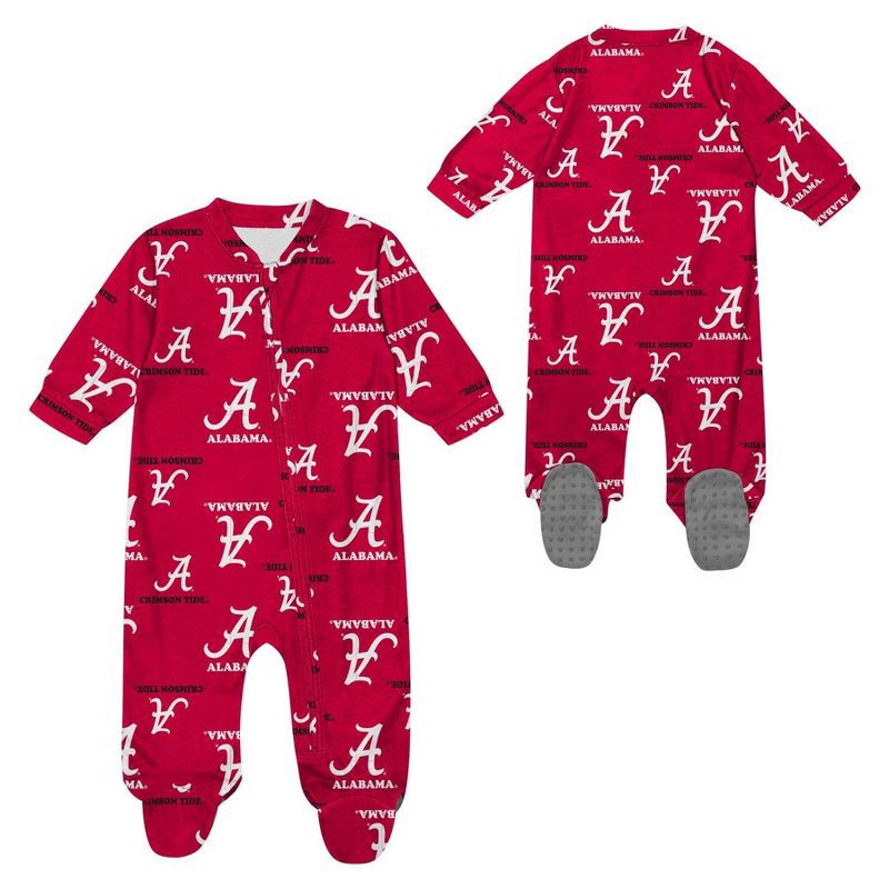 slide 1 of 3, NCAA Alabama Crimson Tide Infant Boys' Sleeper - 12M, 1 ct