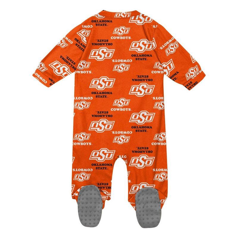 slide 3 of 3, NCAA Oklahoma State Cowboys Infant Boys' Sleeper - 3-6M, 1 ct