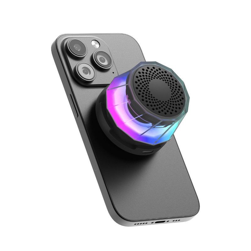 slide 2 of 3, GEMS Mini Magnetic Portable Speaker - Black: MagSafe Compatible, USB-C, Rechargeable, 1 ct