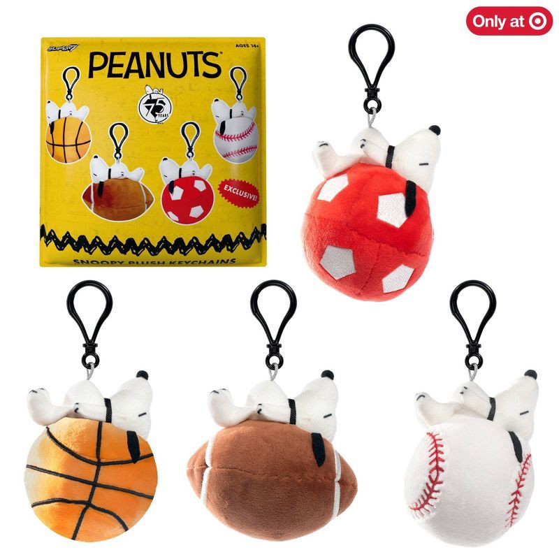 slide 2 of 13, Super7 Peanuts Plush Keychain Blind Box, 1 ct