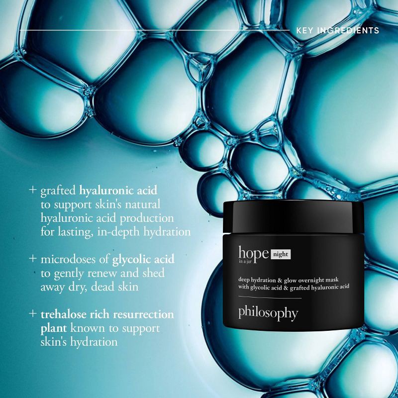 slide 3 of 7, philosophy 'Hope in a Jar' Skin-Resurrection Overnight Power Hydrator Face Moisturizer - 2.0oz - Ulta Beauty, 2 oz
