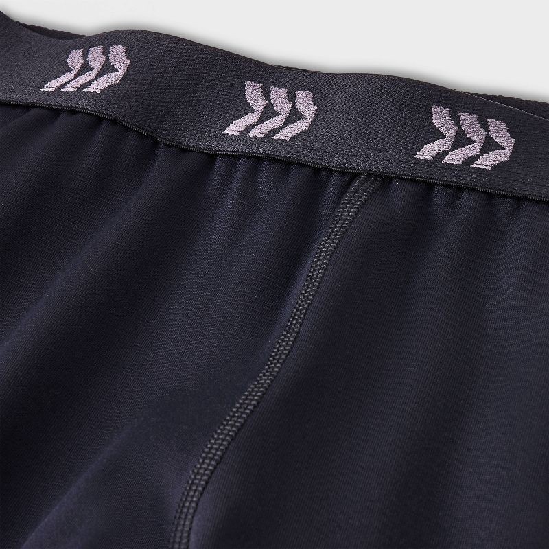 slide 4 of 4, Girls' 2pk Thermal Underwear Set - All In Motion™ Black S, 2 ct