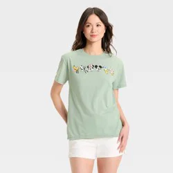 Disney Women's Mickey & Friends Short Sleeve Graphic T-Shirt - Green L