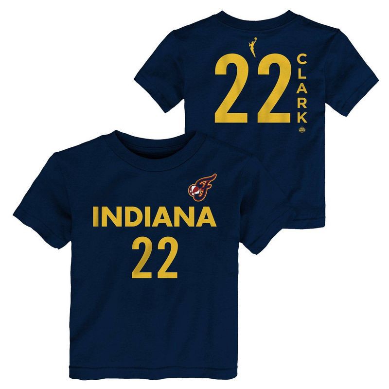 slide 1 of 3, WNBA Indiana Fever Toddler Girls' Short Sleeve T-Shirt - 2T: Sports Team Logo, Cotton, 1 ct