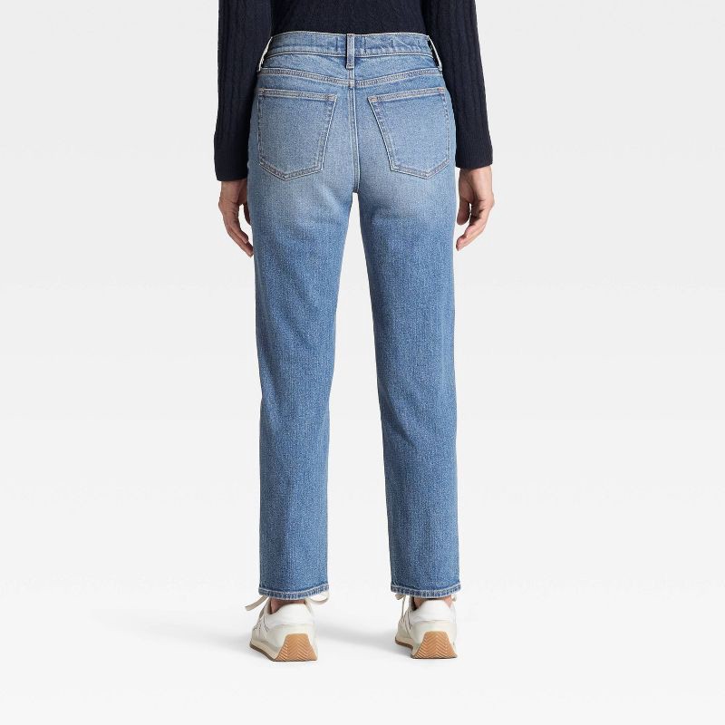 slide 2 of 6, Women's Mid-Rise 80's Slim Straight Ankle Jeans - Universal Thread™ Light Wash 4, 1 ct