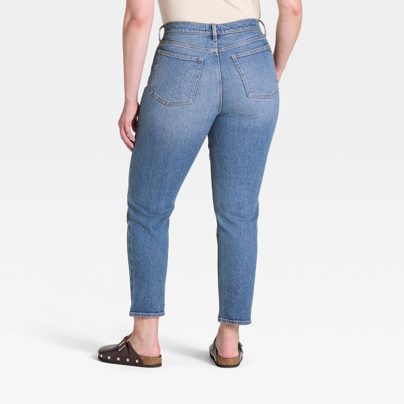 slide 5 of 6, Women's Mid-Rise 80's Slim Straight Ankle Jeans - Universal Thread™ Light Wash 14, 1 ct