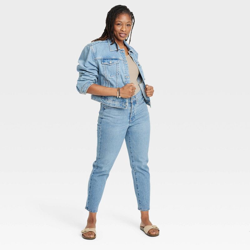 slide 6 of 7, Women's Mid-Rise 80's Slim Straight Ankle Jeans - Universal Thread™ Medium Wash 12, 1 ct