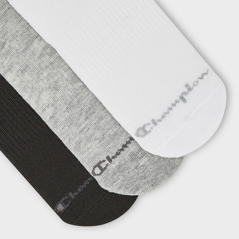 slide 4 of 4, Champion Women's 10pk Crew Socks - White/Black/Grey, 10 ct